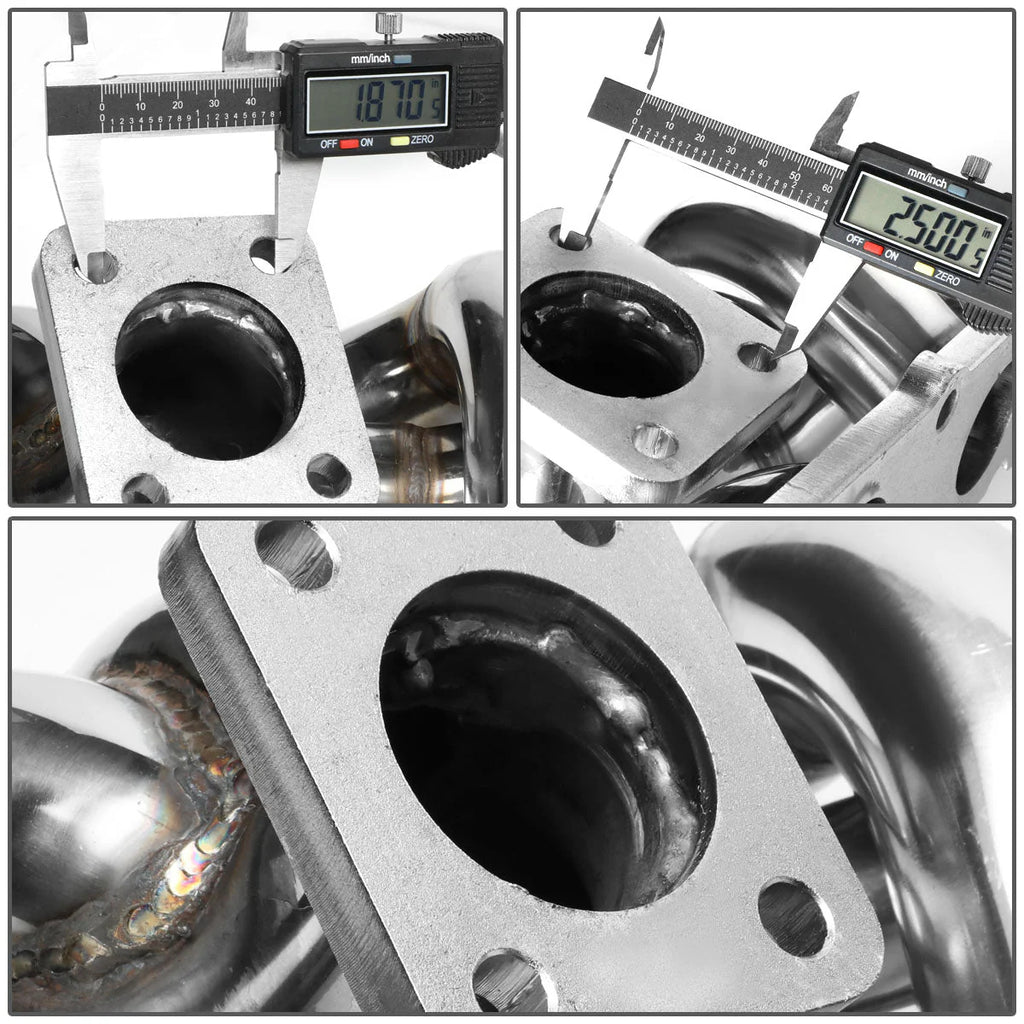 10-14 Hyundai Genesis Coupe 2.0T factory Style TD04 Turbo Manfild - Stainless Steel