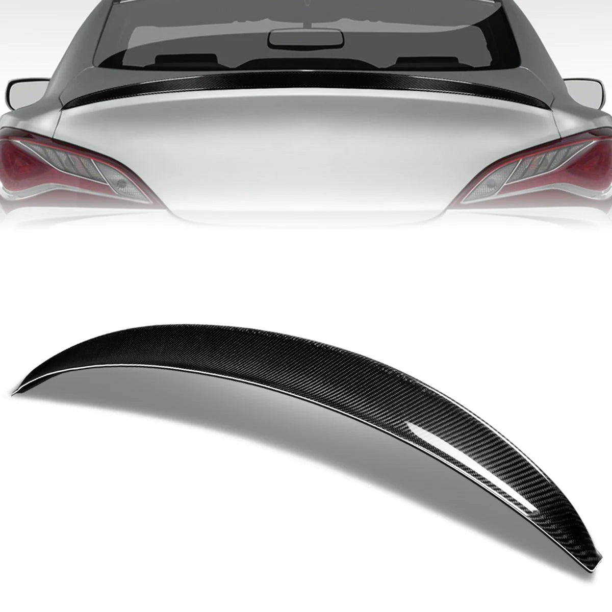 OE-Style Carbon Fiber Rear Trunk Lid Spoiler 10-16 Hyundai Genesis Coupe