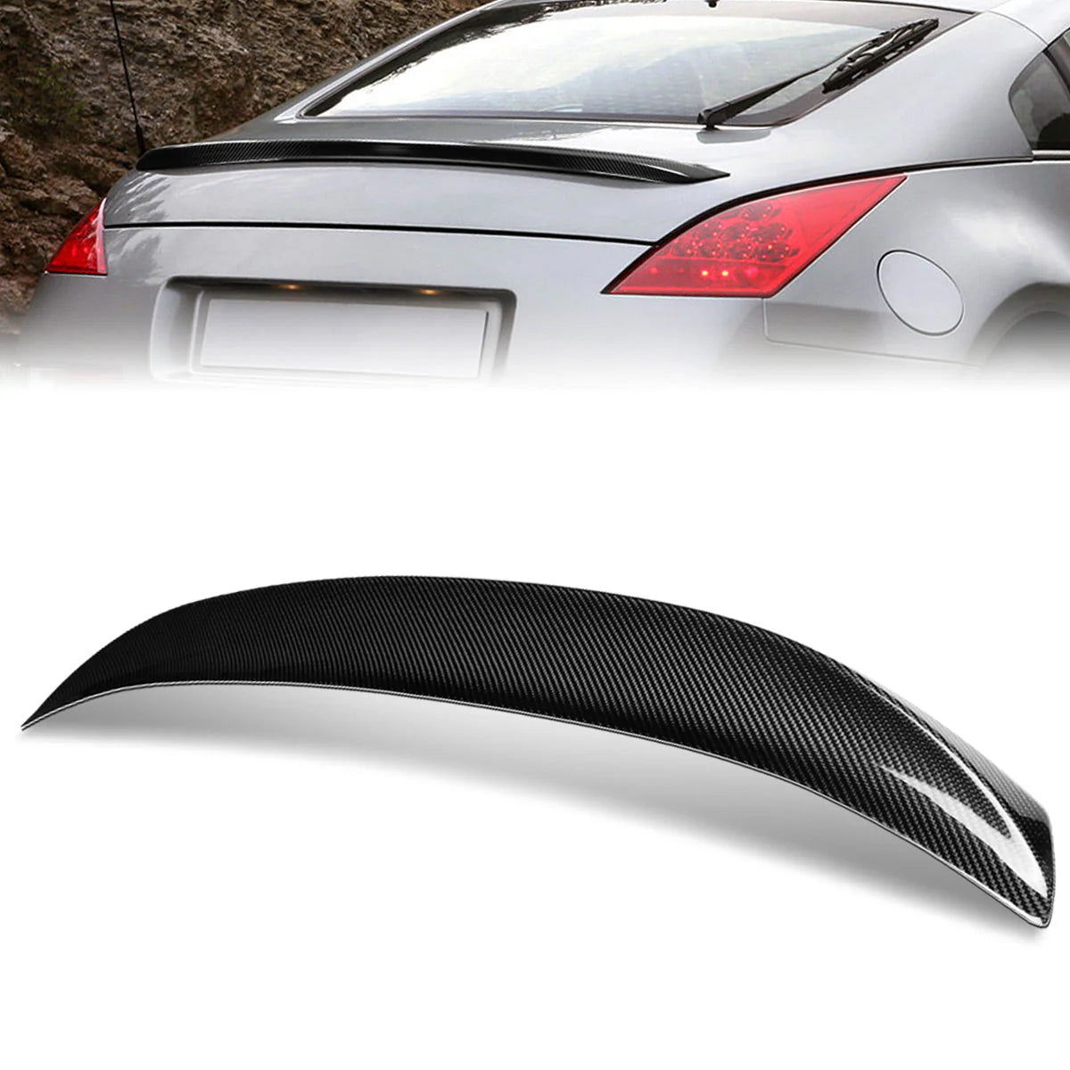 STP-Style Carbon Fiber Rear Trunk Lid Spoiler 03-08 Nissan 350Z
