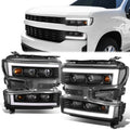 LED DRL Projector Headlights 19-21 Chevy Silverado 1500