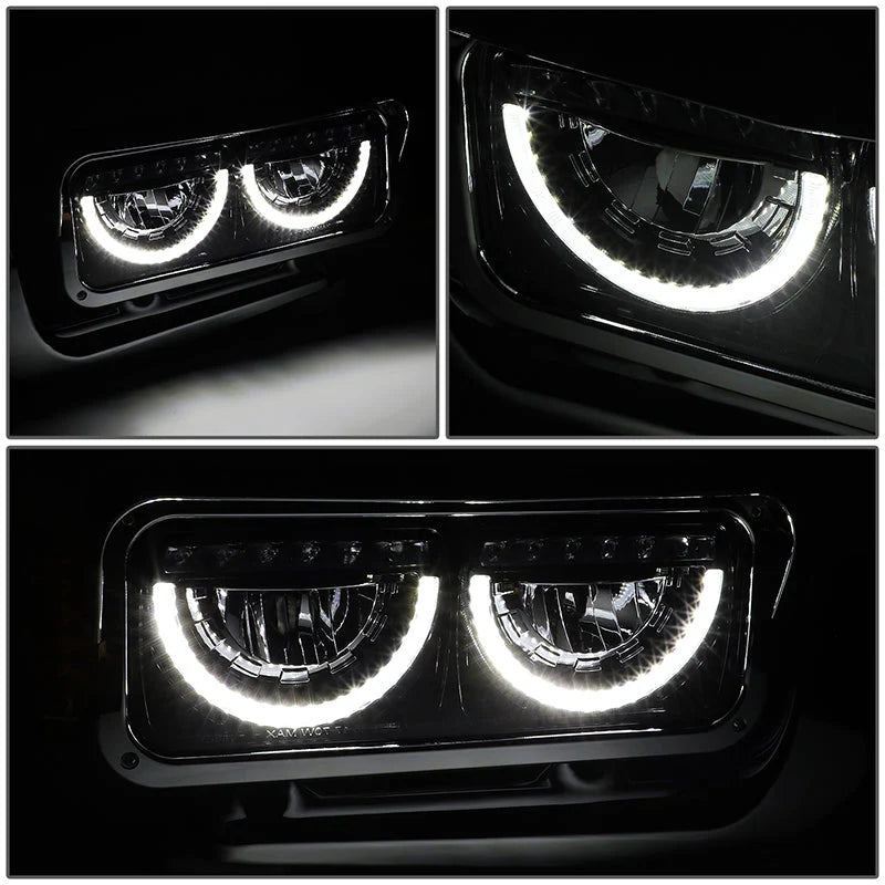 LED DRL Halo Headlights 81-88 Peterbilt 359, 87-07 379, 08-21 389